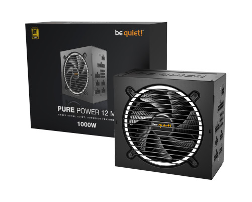 Блоки питания 1000 Вт be quiet! PURE POWER 12 M, черный
