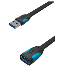 Кабель-удлинитель Vention USB 3.0 AM/AF - 0.5м плоский