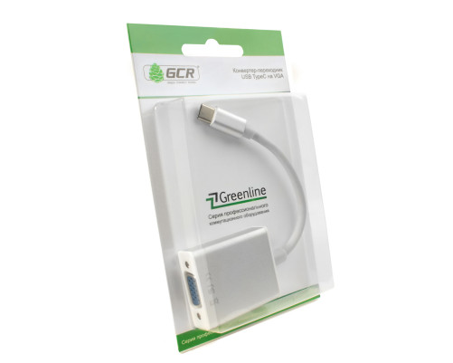 Переходник Greenline GCR-UTC2VGA, USB TypeC-VGA 15F Переходник Greenline GCR-UTC2VGA, USB TypeC-VGA 15F