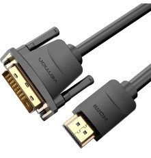 Кабель Vention HDMI 19M/DVI-D Dual link 25M, 2 м, черный