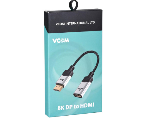 Адаптер DisplayPort(M)-HDMI(F), 0.15 м, 8K@60Hz, VCOM <cg6218m-0.15> Адаптер DisplayPort(M)-HDMI(F), 0.15 м, 8K@60Hz, VCOM <cg6218m-0.15>
