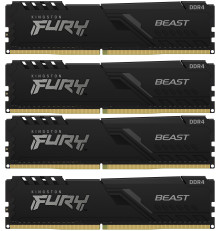 Модуль оперативной памяти Kingston 32GB DDR4-3600 (Kit of 4) FURY Beast Black KF436C17BBK4/32