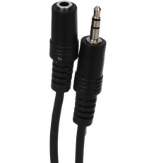 Кабель удлинительный 3.5 Jack (M) - 3.5 Jack (F),  1.5 м, черный, VCOM <vav7179-1.5m>