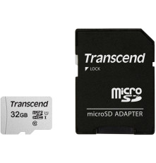 Карта памяти Transcend 32GB microSDHC, Class 10 UHS-I U1, с адаптером