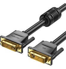 Кабель Vention DVI-D (25M/25M) Dual link, 2 м, ферритовые кольца черный