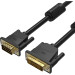 Кабель Vention DVI-I Dual link(24+5M)-VGA(15M), ферритовые кольца, 1.5 м, черный
