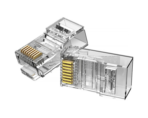 Коннектор Vention RJ45 (8p8c), cat. 6, под витую пару (10шт.) Коннектор Vention RJ45 (8p8c), cat. 6, под витую пару (10шт.)