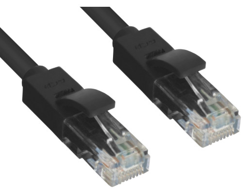 Патч-корд прямой UTP кат.5e, 15 м, черный, 24 AWG, GCR-LNC06-15.0m