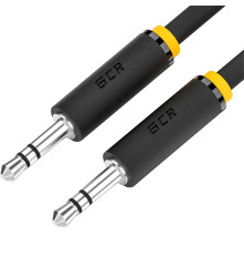 Кабель jack 3,5mm/jack 3,5mm, 1.5 м, черный, ультрагибкий, M/M, экран, GCR-53814