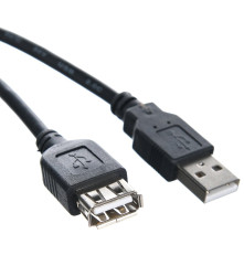 Кабель/ Кабель удлинительный Telecom USB2.0 <Am-->Af> 1,5 м черный <TUS6990-1.5M>
