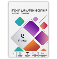 Пленка для ламинирования A5, 154х216 (175 мкм) глянцевая 100шт, ГЕЛЕОС [LPA5-175]