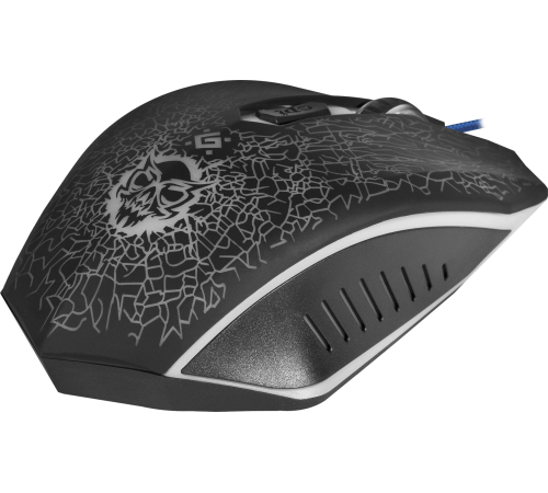 Мышь проводная игровая Defender Shock GM-110L, 6 кнопок, 800-3200 dpi, черный