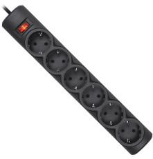 Сетевой фильтр Defender DFS 155 5 м, 6 розеток, чёрный