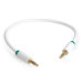 Кабель jack 3,5mm/jack 3,5mm, 1.5 м,  белый, 28 AWG, M/M, GCR-AVC1662-1.5m