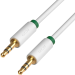 Кабель jack 3,5mm/jack 3,5mm, 1.5 м,  белый, 28 AWG, M/M, GCR-AVC1662-1.5m