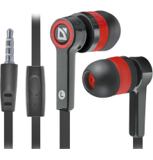 Гарнитура для смартфонов Defender Pulse 420 черный + красный, вставки