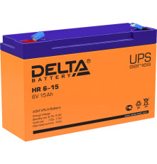 Аккумулятор свинцово-кислотный DELTA HR 6-15, 6В/15Ач 

