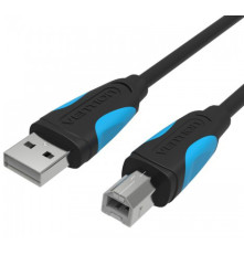Кабель Vention USB 2.0 AM/BM  - 2м. Черный