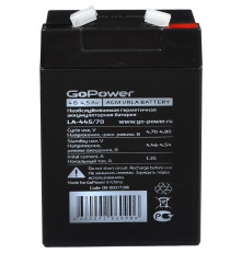 Аккумулятор свинцово-кислотный GoPower LA-445/70, 4В/4.5Ач