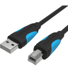Кабель Vention USB 2.0 AM/BM  - 8м. Черный
