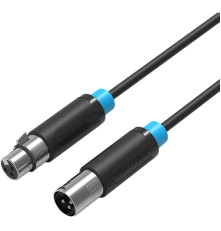 Кабель Vention XLR M/XLR F, 2 м, черный