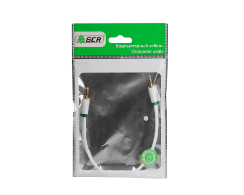 Кабель jack 3,5mm/jack 3,5mm, 1.5 м,  белый, 28 AWG, M/M, GCR-AVC1662-1.5m