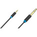 Кабель Vention Jack 6,5 mm M/ 3,5 M, 3 м, черный