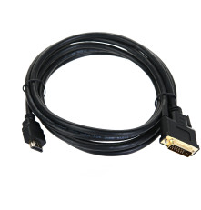 Кабель HDMI(19M)-DVI-D(25M), 3 м, черный, TV-COM <lcg135e-3m>