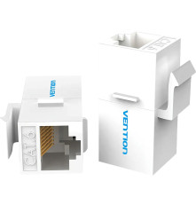 Адаптер-соединитель Vention RJ45 F/RJ45 F, 8p8c, кат. 6, белый