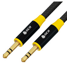 Кабель jack 3.5mm/jack 3.5mm, 0.5 м, черный, M/M, GCR-54245