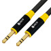 Кабель jack 3.5mm/jack 3.5mm, 0.5 м, черный, M/M, GCR-54245