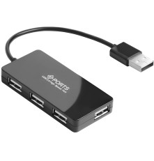 USB разветвитель Greenconnect GCR-UH244B, черный