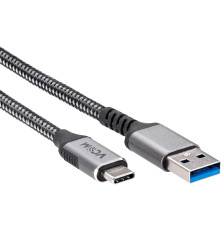 Кабель USB3.2 Gen2, AM->CM, 10Gbs, All Shell 1м VCOM <CU401M-1M>