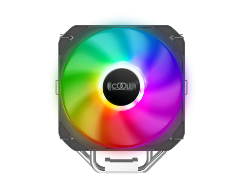 Вентилятор для процессора PCCooler PALADIN 400 ARGB (200W, 4-pin PWM, 157mm, Al/Cu, 4x6mm, ARGB, 1x130mm, 76.85CFM, 29dBA, 1600RPM, S: 1851/1700/1200/115X, AM5/AM4, silver, black)