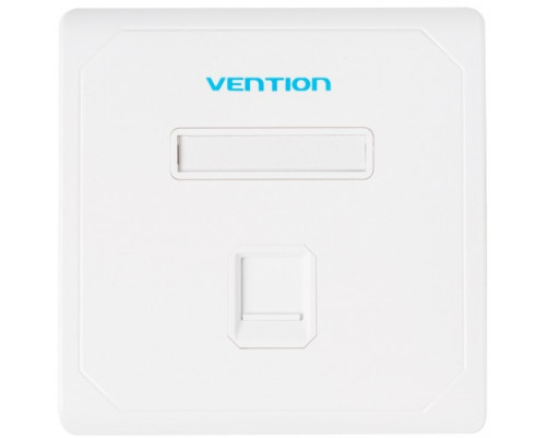 Лицевая панель Vention настенная (тип 86) под модуль Keystone 1 порт, белая Лицевая панель Vention настенная (тип 86) под модуль Keystone 1 порт, белая