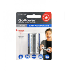 Элемент питания GoPower LR6 AA BL2 Alkaline 1.5V