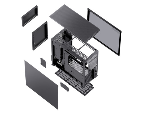 Корпус без блока питания/ Корпус JONSBO D41 STD Black ATX без БП, боковая панель из закаленного стекла, mini-ITX, micro-ATX, ATX, черный Корпус без блока питания/ Корпус JONSBO D41 STD Black ATX без БП, боковая панель из закаленного стекла, mini-ITX, micro-ATX, ATX, черный