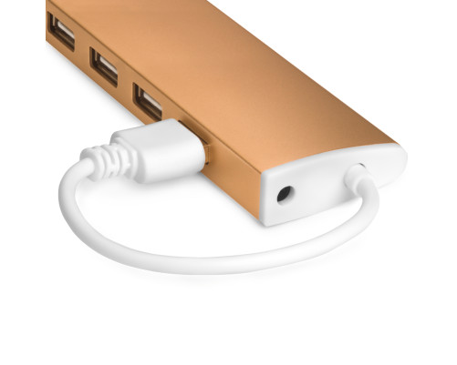 USB разветвитель Greenconnect GCR-UH214BR, бронзовый USB разветвитель Greenconnect GCR-UH214BR, бронзовый