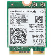 Плата сетевого контроллера Intel Wi-Fi 6E AX211 (Gig+), 2230, 2x2 AX R2 (6GHz)+BT, No vPro, 999M5J