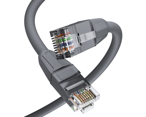 Патч-корд прямой 7.5m LSZH UTP кат.6, серый, 24 AWG, литой без фиксатора, ethernet high speed, RJ45, T568B, GCR-52753 Патч-корд прямой 7.5m LSZH UTP кат.6, серый, 24 AWG, литой без фиксатора, ethernet high speed, RJ45, T568B, GCR-52753