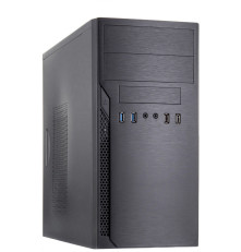 Корпус 450 Вт Foxline FL-628, mATX, 2x5.25EXT, 1x3.5EXT, 3x3.5INT, 2xUSB2.0+2xUSB3.0, HDA, wo FAN, w1.2m EU pwr cord