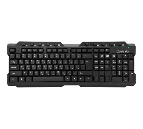 Клавиатура беспроводная Defender Element HB-195 RU, мультимедиа, черный
