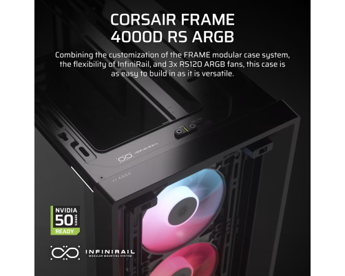Корпус Corsair Frame 4000D RS ARGB, черный Корпус Corsair Frame 4000D RS ARGB, черный
