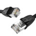 Патч-корд прямой PROF кат.8, F/FTP, 10 м, CU, 26 AWG, литой, черный, экранированные коннекторы, GCR-52351