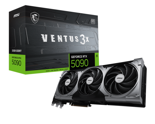 Видеокарта MSI GeForce RTX 5090 32G VENTUS 3X OC 32GB,  GDDR7/512-bit