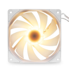 Вентилятор для корпуса HSPD Orbis F1 White (120x120x25mm, 4-pin PWM, ARGB, 56.7CFM, 28.8dBA, 1500RPM, White)