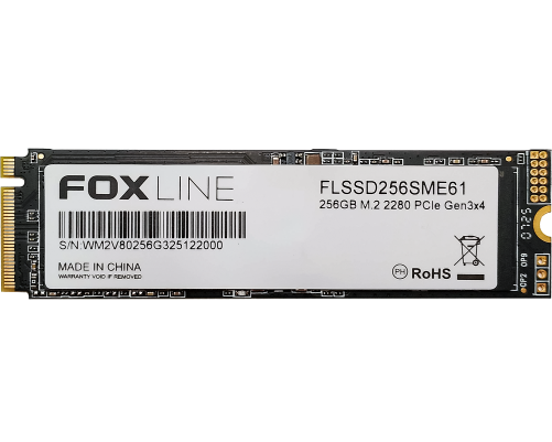 Твердотельный накопитель Foxline ME61, 256GB, M.2(22x80mm)