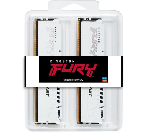 Модуль оперативной памяти Kingston 32GB FURY Beast White XMP 5600Mhz DDR5 CL40 DIMM (Kit of 2)