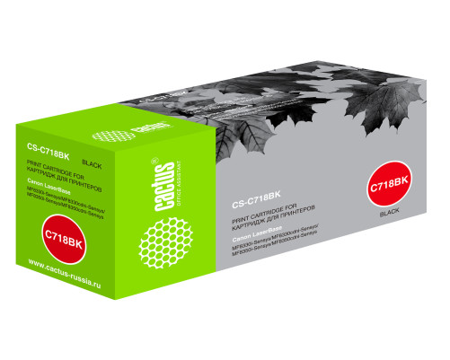 Картридж Cactus CS-C718BK 718 BK для Canon MF8330i/MF8330/MF8350/LBP7200 (3400 стр.) Картридж Cactus CS-C718BK 718 BK для Canon MF8330i/MF8330/MF8350/LBP7200 (3400 стр.)
