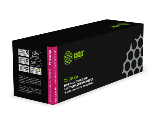 Картридж лазерный Cactus CS-CE413A CE413A для HP CLJ Pro 300/400/M351/M375, пурпурный (2600 стр.) Картридж лазерный Cactus CS-CE413A CE413A для HP CLJ Pro 300/400/M351/M375, пурпурный (2600 стр.)